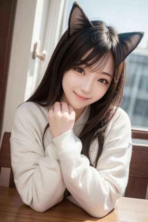 サンプル画像3:猫耳の女の子(aigirlphoto) [d_442639]