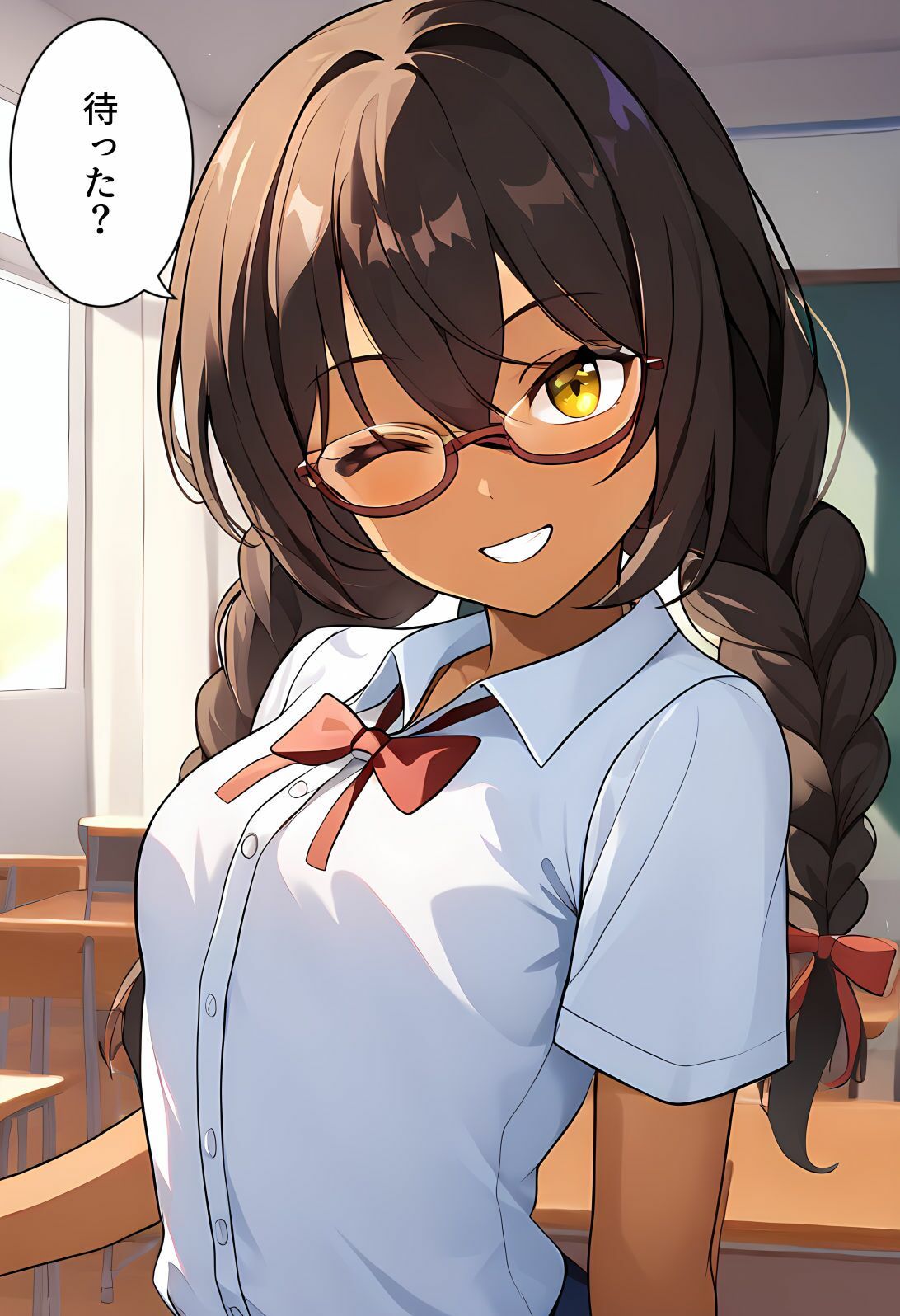 サンプル画像1:先輩がシてあげる(褐色眼鏡工房) [d_442712]