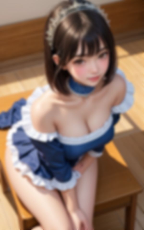 サンプル画像6:文化祭で見つけた人気No.1のエチエチ淫乱メイドちゃん(AI製作LABO) [d_442718]