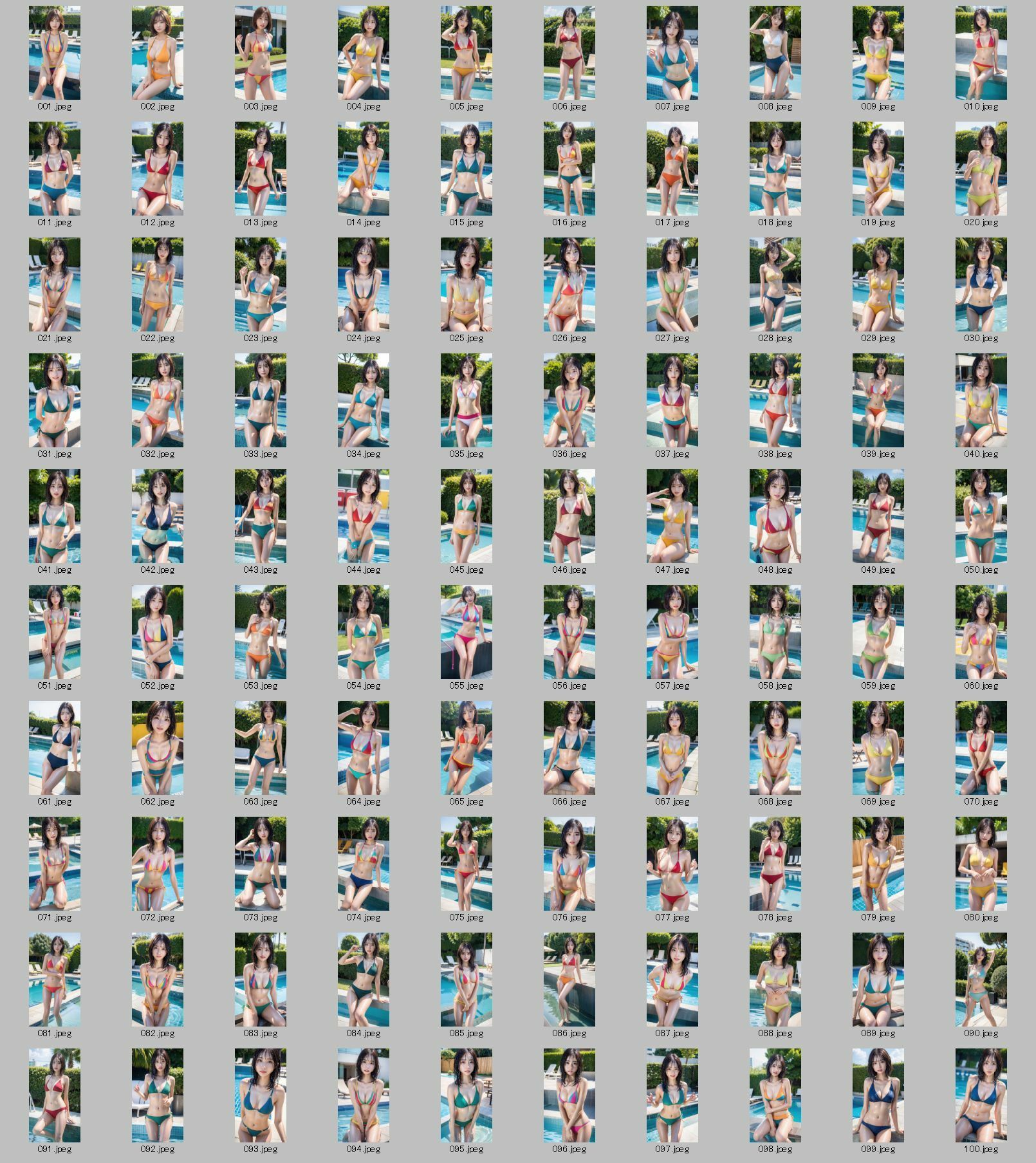 サンプル画像6:AI生成 日本の美人OL図鑑 Vol.1 渋谷編-水着特集(美伝プロジェクト) [d_442753]