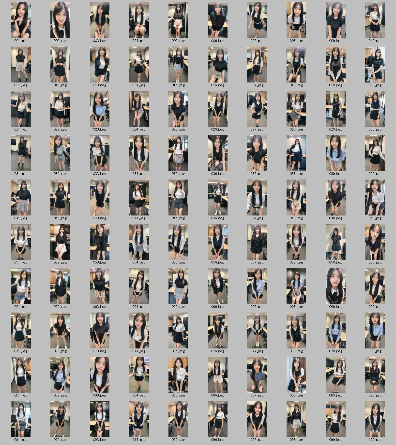 サンプル画像6:AI生成 日本の美人OL図鑑 Vol.2 博多編-オフィスユニフォーム特集(美伝プロジェクト) [d_442760]