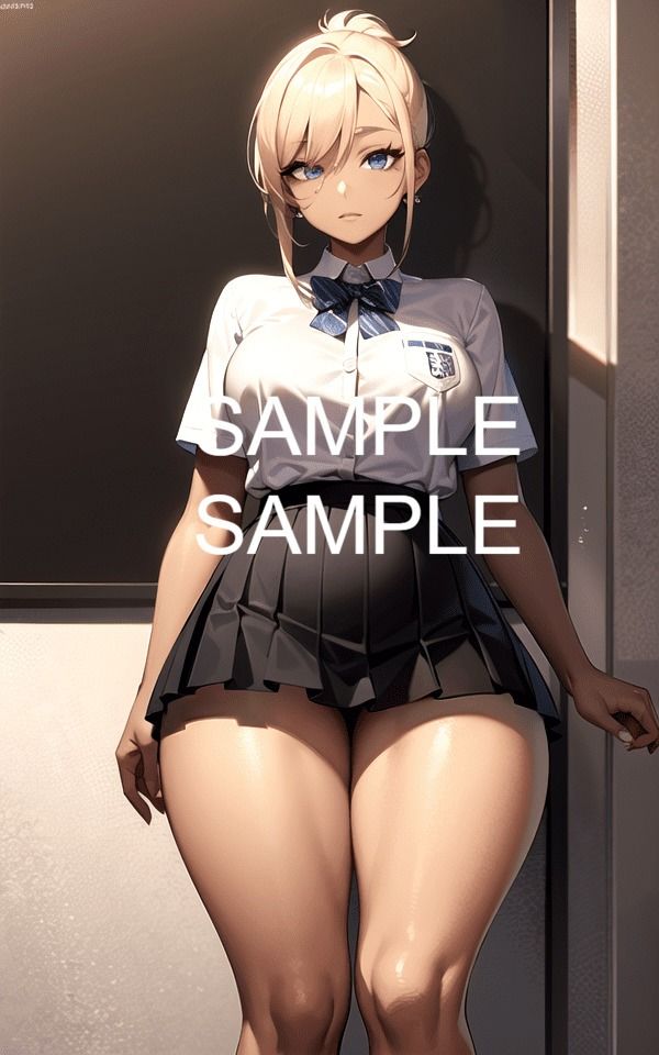 サンプル画像1:【300枚以上】小麦肌のギャル美女イラスト集(ラテ) [d_442869]