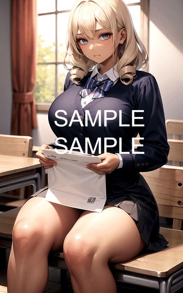 サンプル画像5:【300枚以上】小麦肌のギャル美女イラスト集(ラテ) [d_442869]