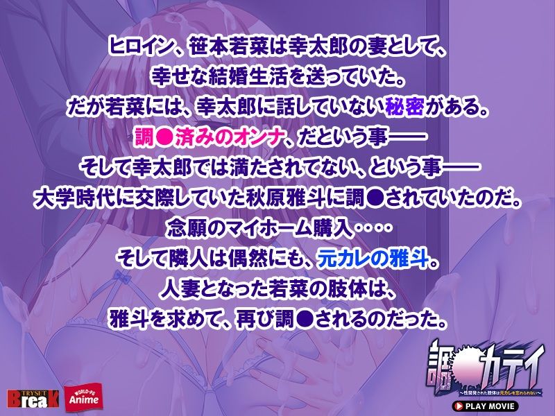 サンプル画像2:調教カテイ〜性開発された肢体は元カレを忘れられない〜 PLAY MOVIE(WorldPG Anime) [d_442878]