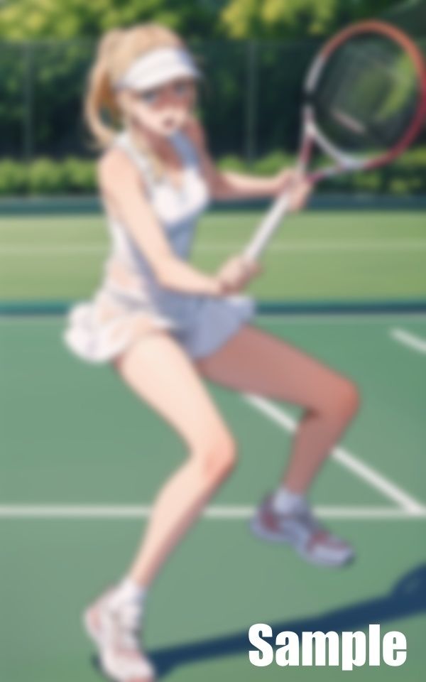 サンプル画像1:世界ランクのテニスプレイヤー(なずわな) [d_442904]