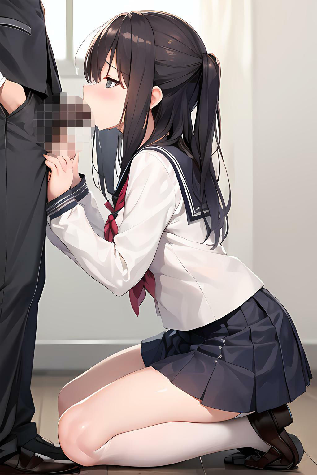 サンプル画像1:おしゃぶりフェチ 横アングル仁王立ちフェラ編(フェチ工房) [d_443038]