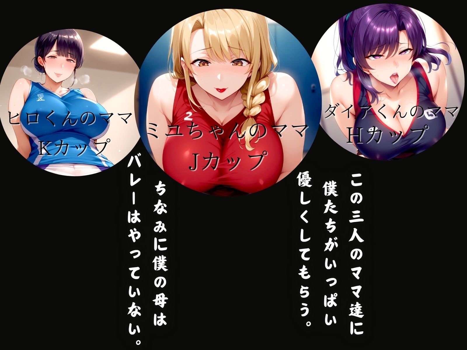 サンプル画像5:ママ達の汗と僕の汁 〜ママさんバレーのひみつ〜(AI破壊神) [d_443080]