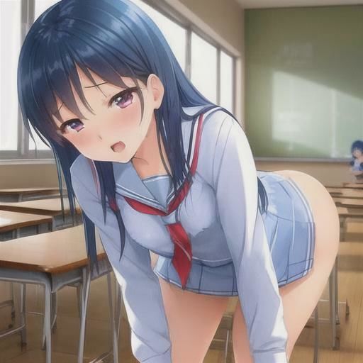 サンプル画像2:青髪ストレートちゃんのどこでも露出！！(まんまんちん) [d_443209]