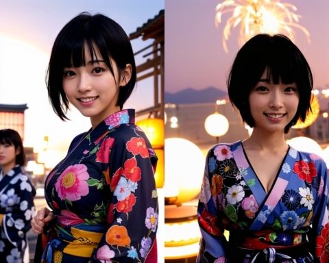 サンプル画像2:AIグラビア写真集20〜妹と浴衣で・・・〜(ねも) [d_443346]