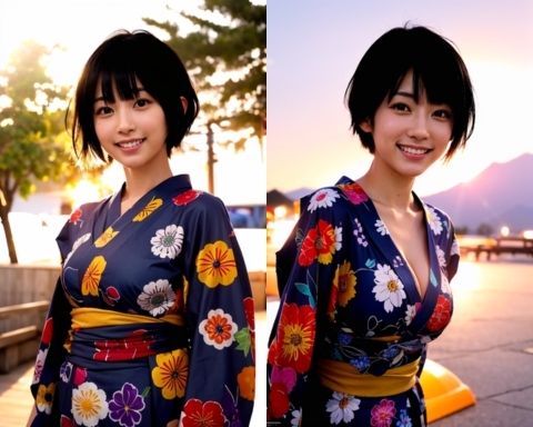 サンプル画像3:AIグラビア写真集20〜妹と浴衣で・・・〜(ねも) [d_443346]