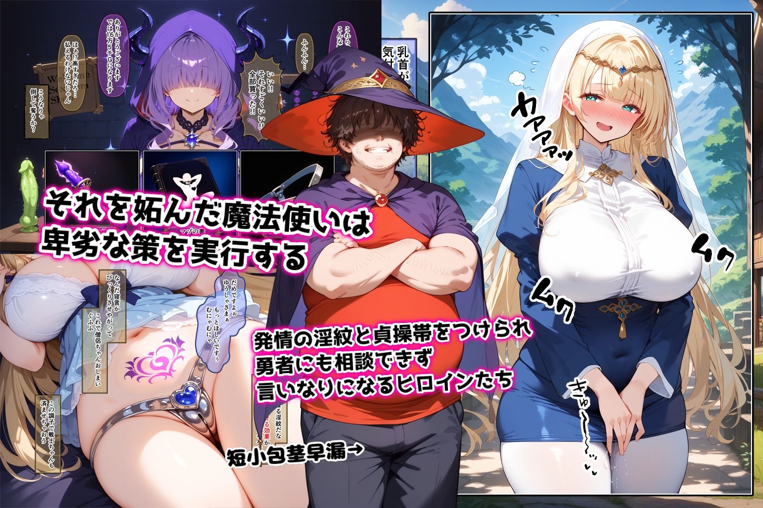 サンプル画像4:ネトラレクエスト -粗チン化勇者と寝取られし仲間たち-(れっかー車) [d_443369]