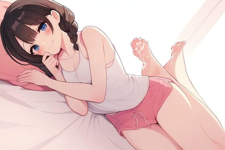 サンプル画像6:お淑やか彼女のむちむち太ももに挟まれたい。〜わたしの足がそんなに気に入ったの？〜(晴耕雨読) [d_443379]