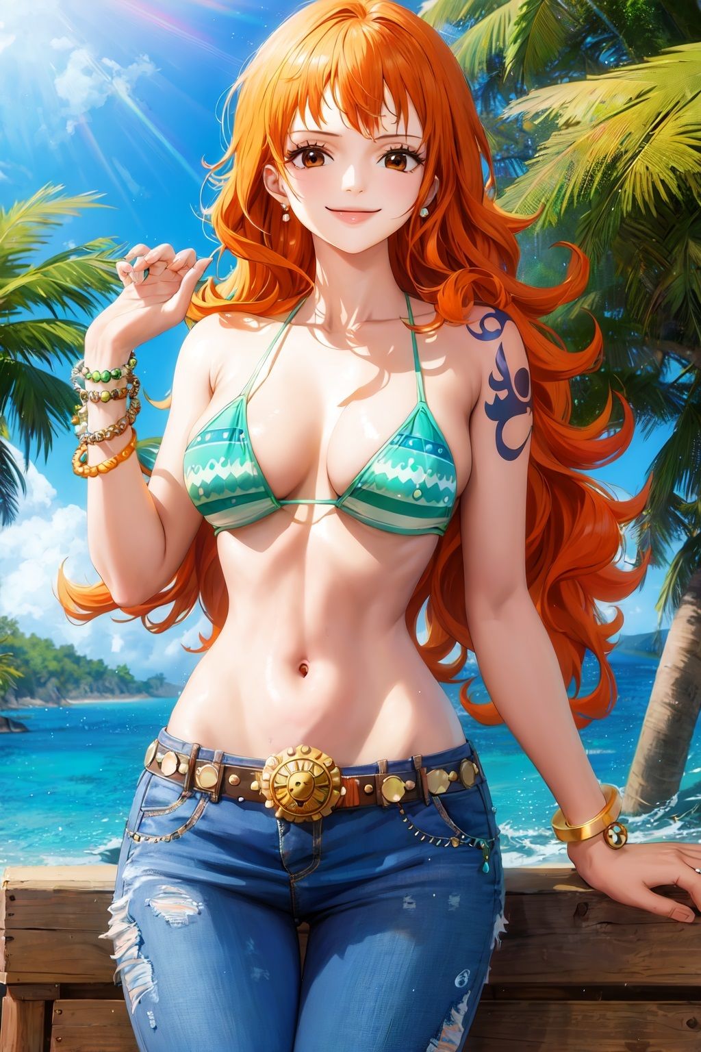 サンプル画像1:ワンピースナミが敵の海賊に捕まって巨漢男に肉体を弄ばれ…(ライトフィニッシュ) [d_443387]