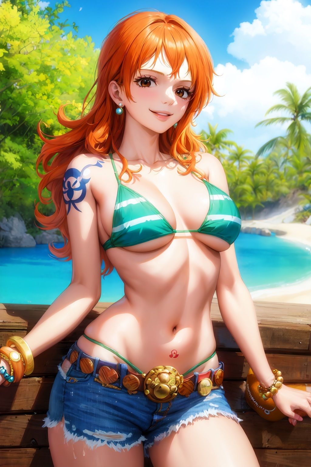 サンプル画像2:ワンピースナミが敵の海賊に捕まって巨漢男に肉体を弄ばれ…(ライトフィニッシュ) [d_443387]