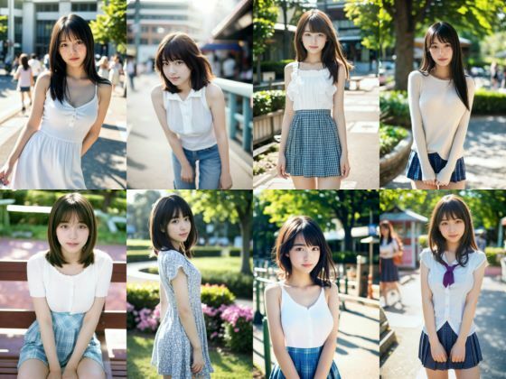 サンプル画像1:脱がす写真集 屋外露出編(AI SONA) [d_443552]