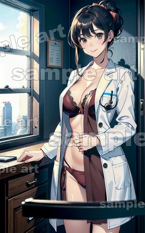 サンプル画像2:保健室の先生〜体調不良でFカップの先生に看病してもらい露出〜292連発！(熟女専門スケベ企画) [d_443589]