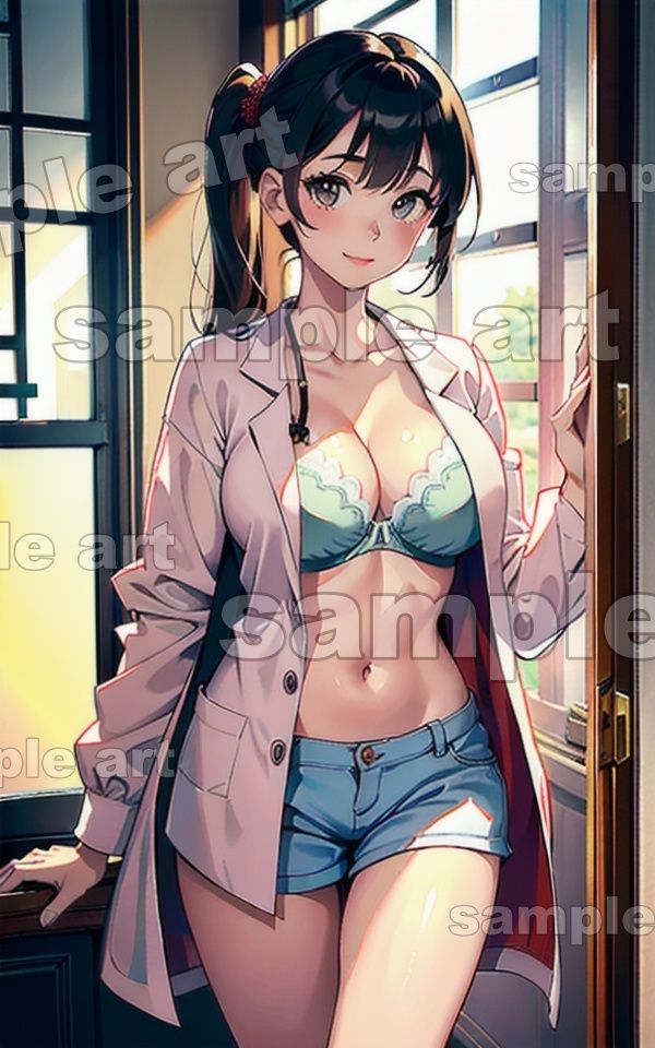 サンプル画像3:保健室の先生〜体調不良でFカップの先生に看病してもらい露出〜292連発！(熟女専門スケベ企画) [d_443589]