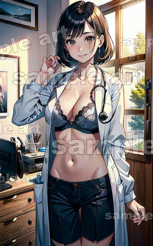 サンプル画像4:保健室の先生〜体調不良でFカップの先生に看病してもらい露出〜292連発！(熟女専門スケベ企画) [d_443589]