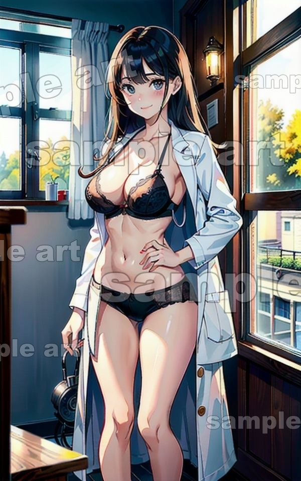 サンプル画像6:保健室の先生〜体調不良でFカップの先生に看病してもらい露出〜292連発！(熟女専門スケベ企画) [d_443589]