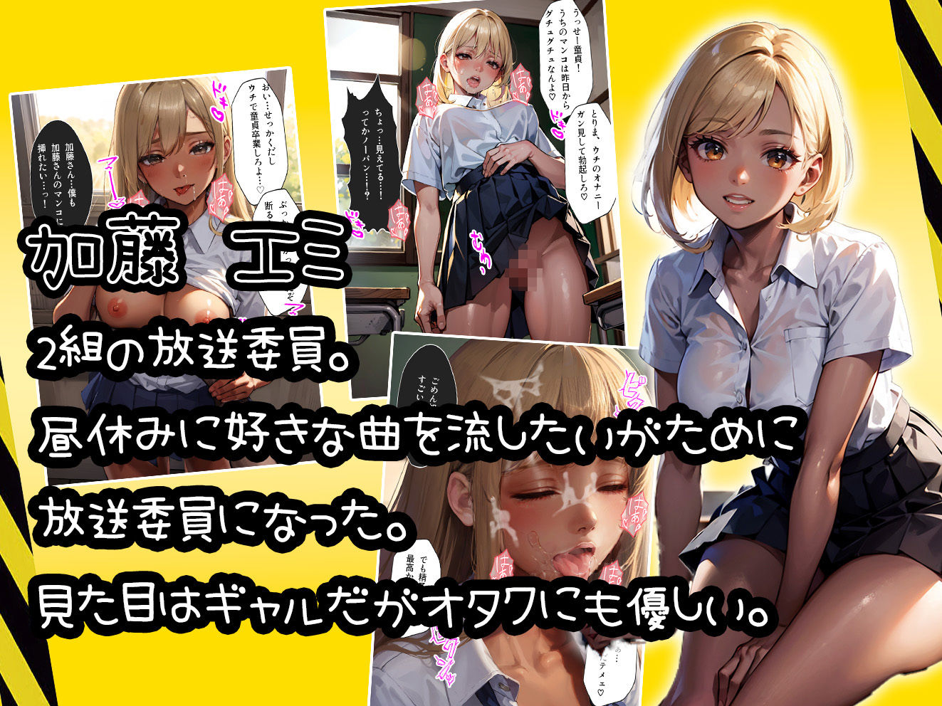 サンプル画像4:3人のワケあり女子校生達がえっちしまくる話【セリフ付き】(aiもみむ出版) [d_443720]