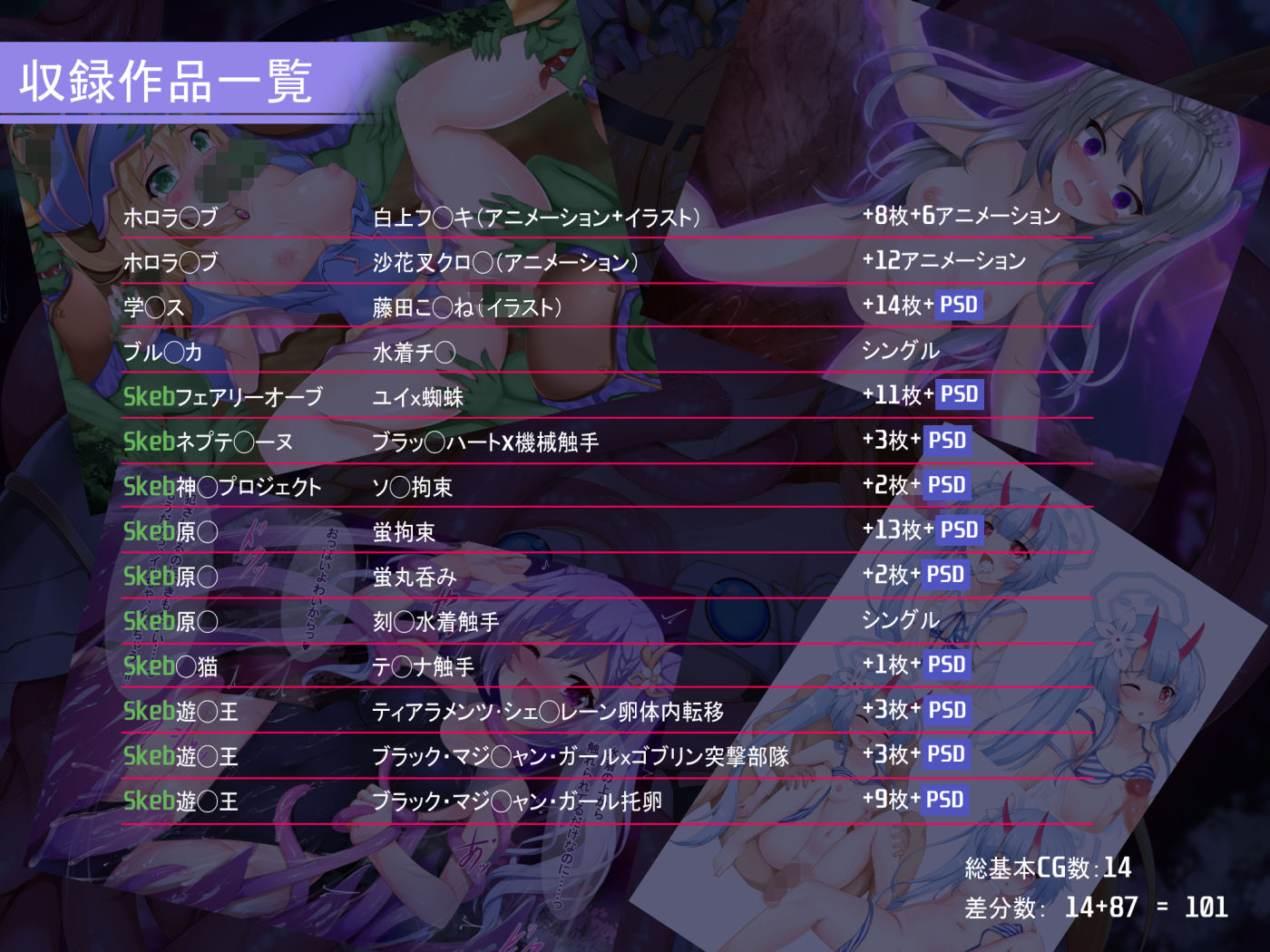 サンプル画像4:ゆにこかすみ厳選作品ART BOOK(ブラックウィング) [d_443779]