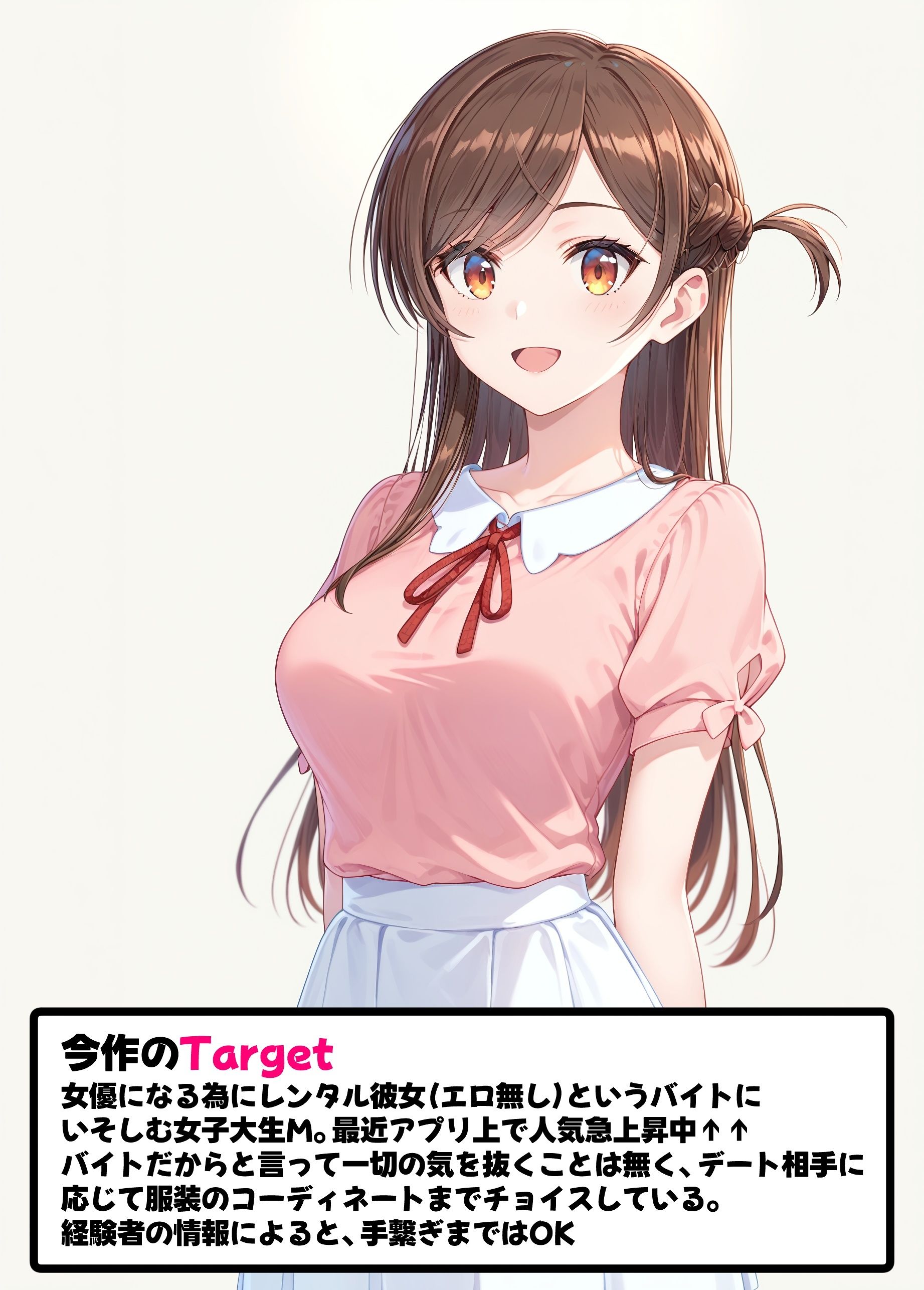 サンプル画像1:集団痴● 仕事で騙されて、躰を欲望のままに弄ばれた女子大生M(絵心あいのAI生成アトリエ) [d_443798]