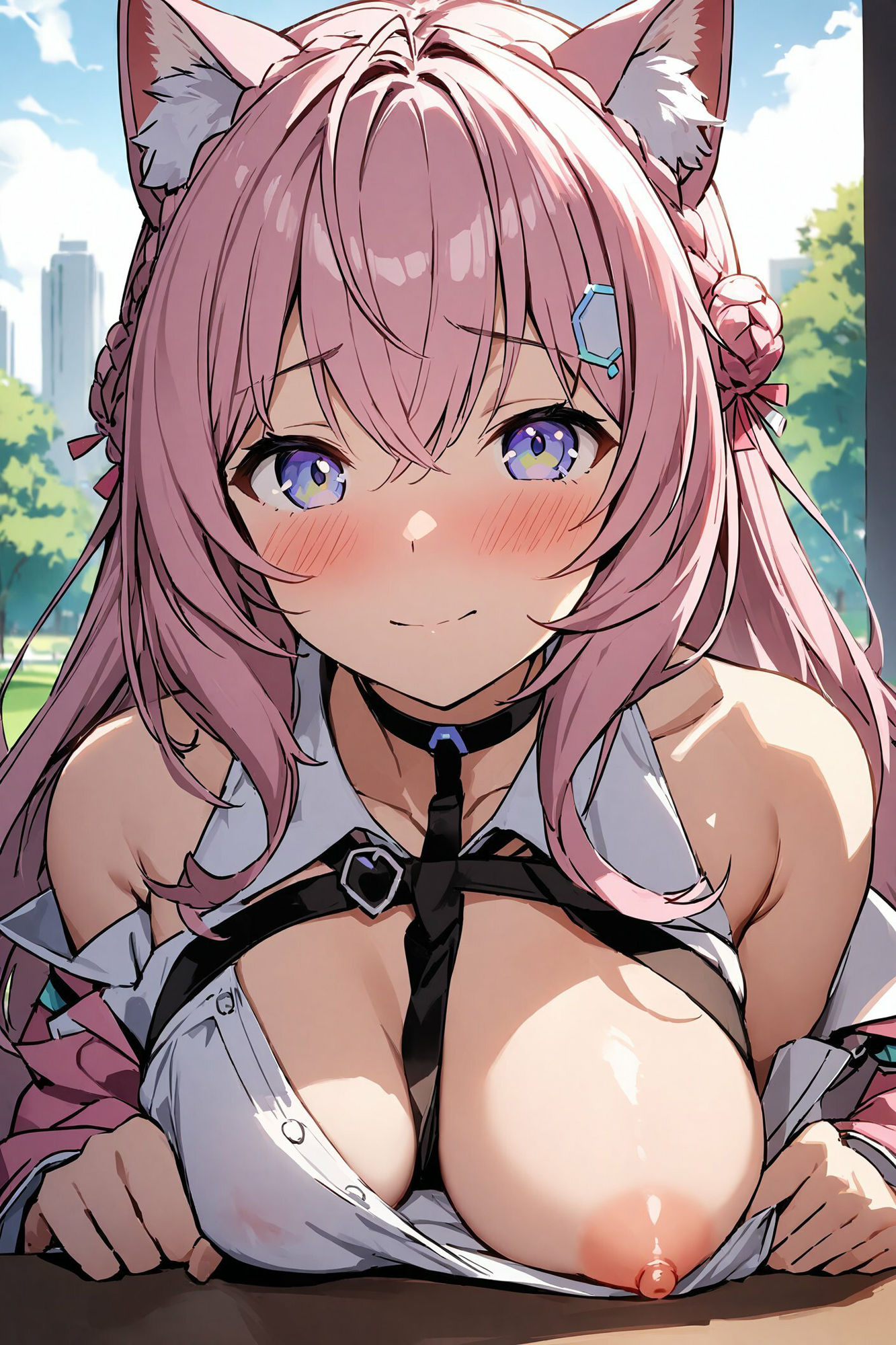 こっそりおっぱいを見せてくれる〜博衣こより編〜の画像1
