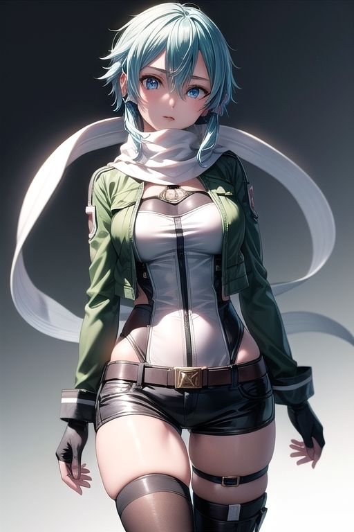 サンプル画像1:ソード●ート・●ンラインII ファ●トム・バレット編 シノ●（朝田 詩●）(mirAI工房) [d_443903]