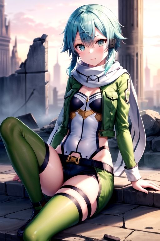 サンプル画像4:ソード●ート・●ンラインII ファ●トム・バレット編 シノ●（朝田 詩●）(mirAI工房) [d_443903]