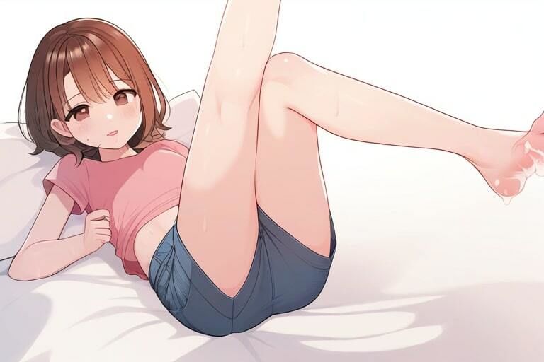 サンプル画像2:女の子の足が大好きなんだよ！！〜自分より背の低い年下の女の子と二人きり〜(晴耕雨読) [d_443956]