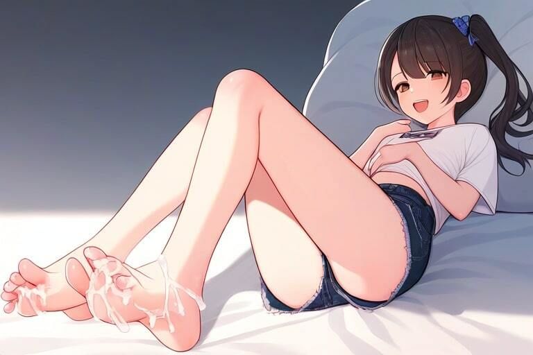 サンプル画像3:女の子の足が大好きなんだよ！！〜自分より背の低い年下の女の子と二人きり〜(晴耕雨読) [d_443956]