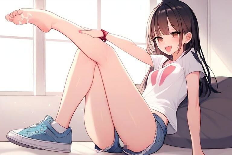 サンプル画像4:女の子の足が大好きなんだよ！！〜自分より背の低い年下の女の子と二人きり〜(晴耕雨読) [d_443956]