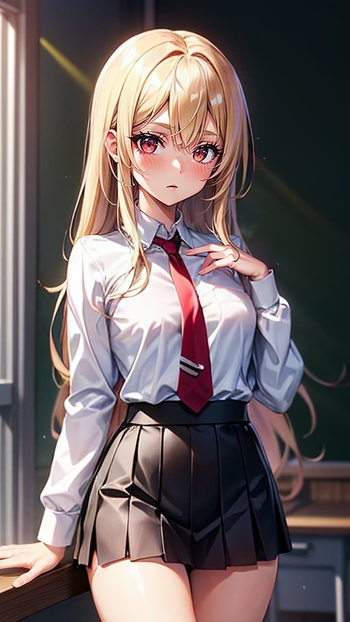 サンプル画像5:憧れの先輩金髪ギャルを撮影する話 セリフ付きCG集56P ＋ おまけCG集150P(ミニminiパラダイス) [d_444067]