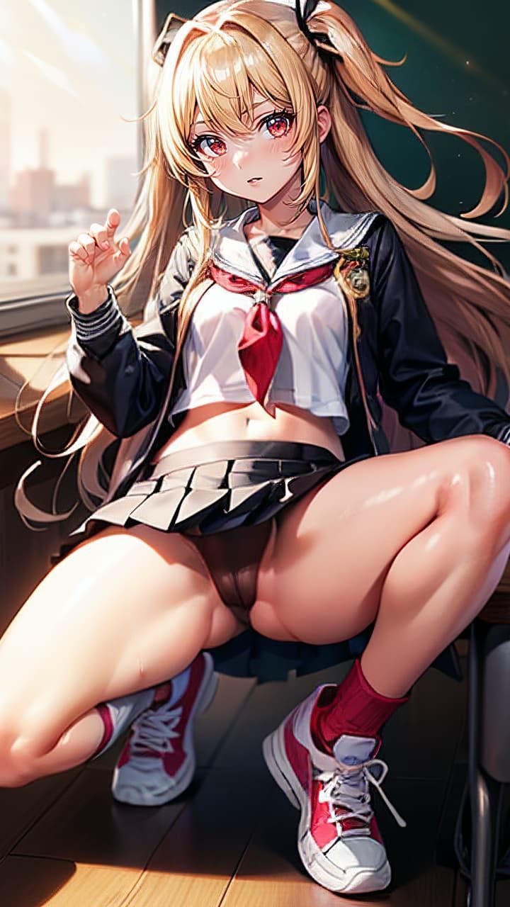 サンプル画像6:憧れの先輩金髪ギャルを撮影する話 セリフ付きCG集56P ＋ おまけCG集150P(ミニminiパラダイス) [d_444067]