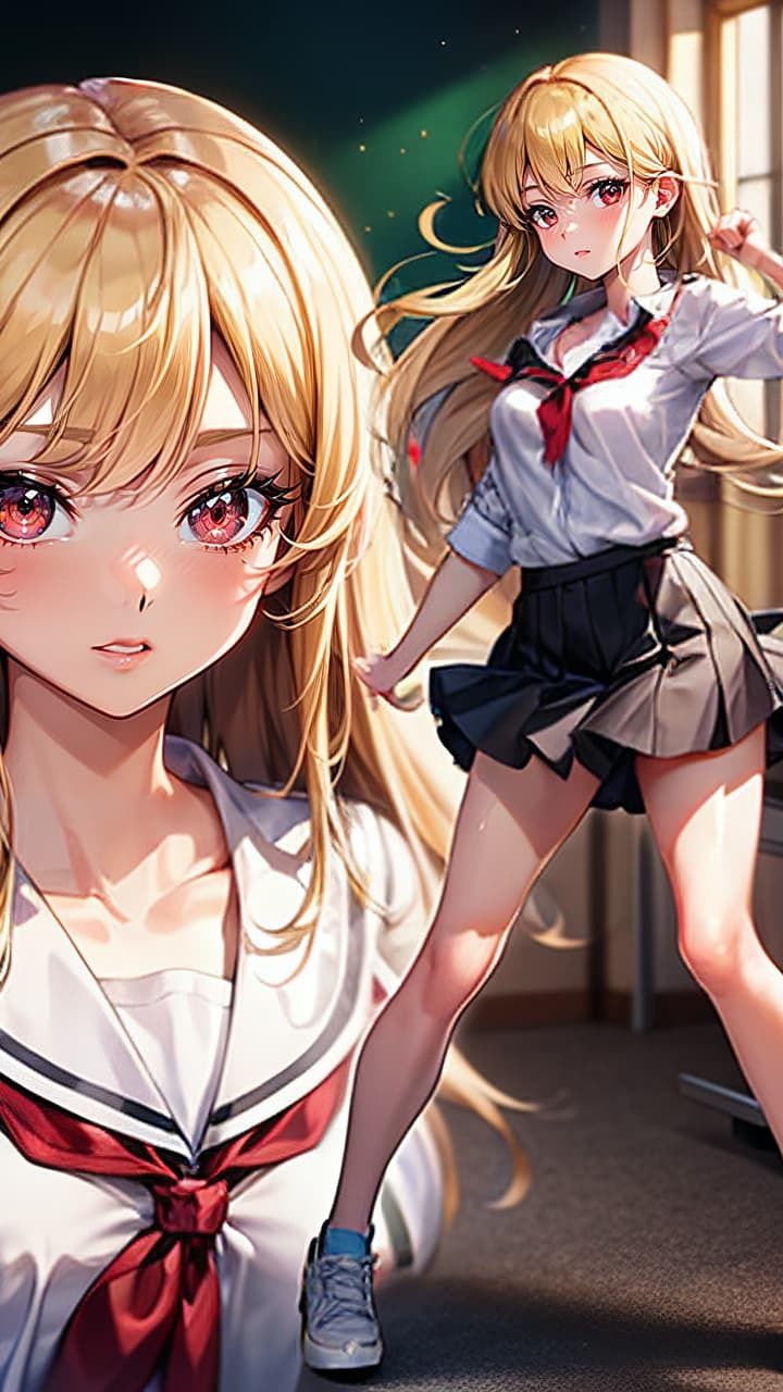 憧れの先輩金髪ギャルを撮影する話 セリフ付きCG集56P ＋ おまけCG集150P