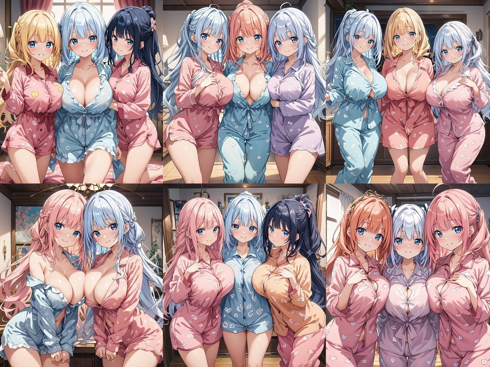 サンプル画像1:俺だけのパジャマハーレムパラダイスをつくってみた(アヘアヘ工房) [d_444076]