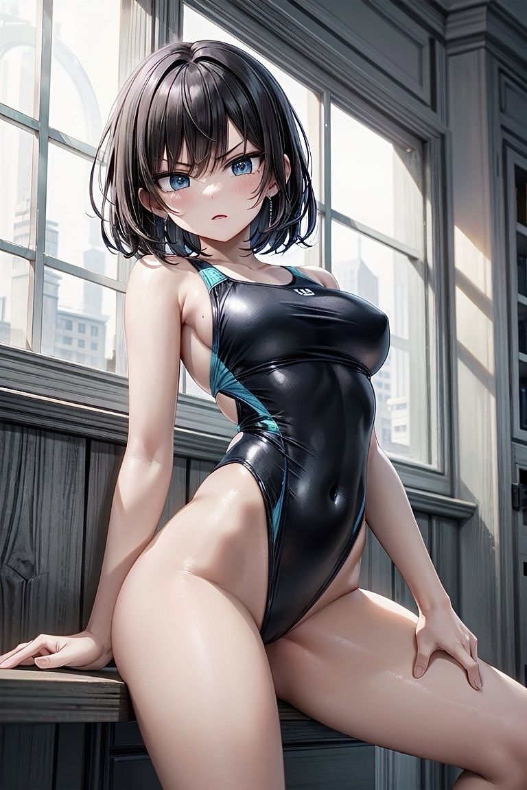 サンプル画像1:【R-15】競泳水着少女にニラマレるCG集(ふぉふぉ狐) [d_444122]