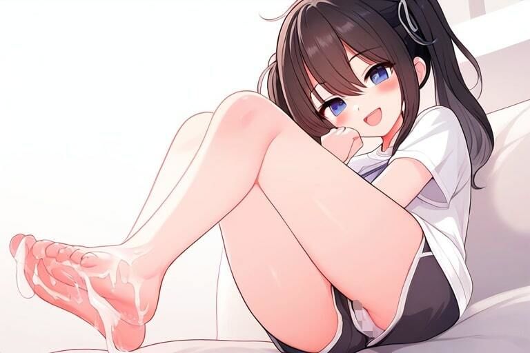 サンプル画像4:後輩の女の子に言葉責めしてもらいながら足コキでイク 〜センパイのアソコもうガチガチですね〜(晴耕雨読) [d_444125]