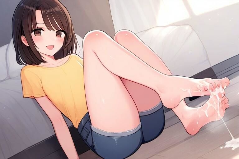 後輩の女の子に言葉責めしてもらいながら足コキでイク 〜センパイのアソコもうガチガチですね〜のサンプル画像 6
