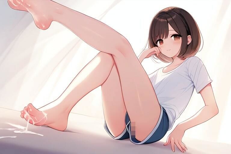 サンプル画像2:妹の足にいやでも視線が吸い寄せられる〜ぶっかけちゃってもいいよ。お兄なら許したげる〜(晴耕雨読) [d_444146]