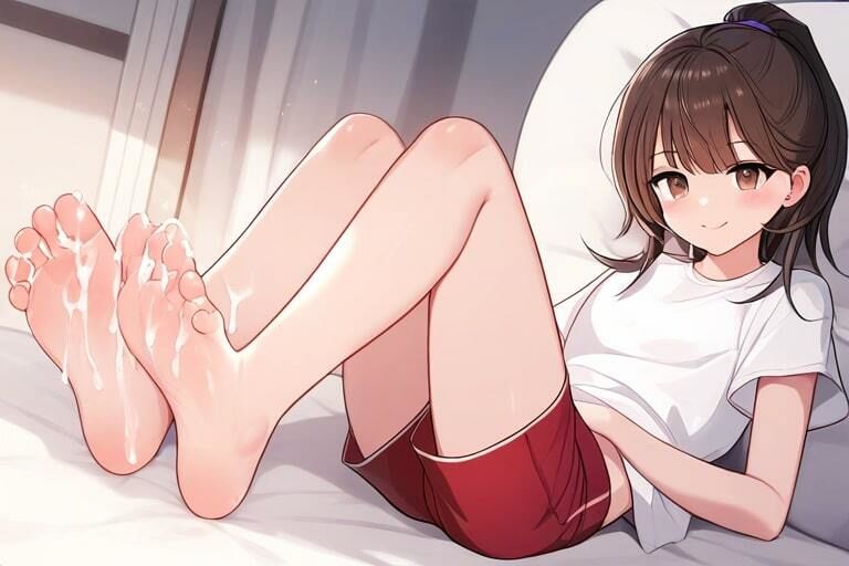 サンプル画像5:妹の足にいやでも視線が吸い寄せられる〜ぶっかけちゃってもいいよ。お兄なら許したげる〜(晴耕雨読) [d_444146]