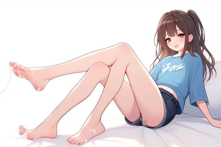 サンプル画像6:素足の綺麗な女の子の足をオカズにシコる〜変態。ヘンタイ。へんたーい〜(晴耕雨読) [d_444196]