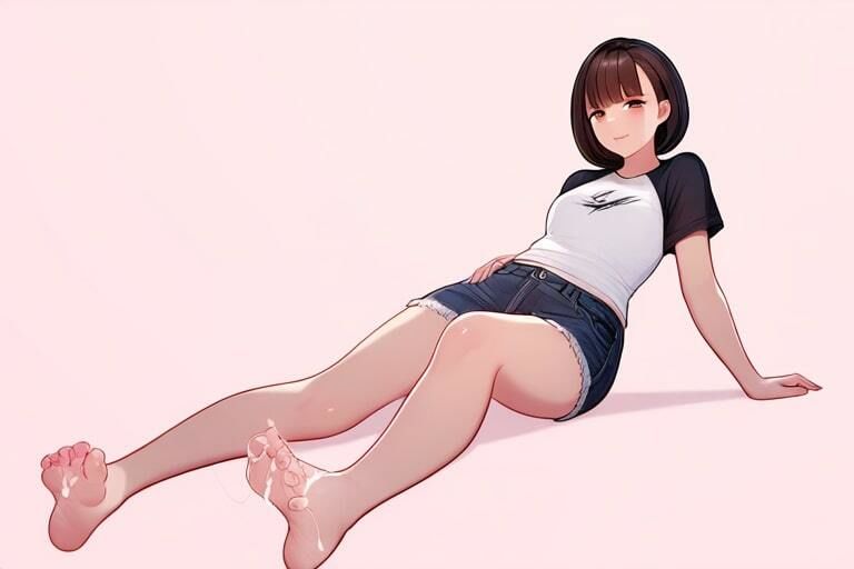 素足の綺麗な女の子の足をオカズにシコる〜変態。ヘンタイ。へんたーい〜