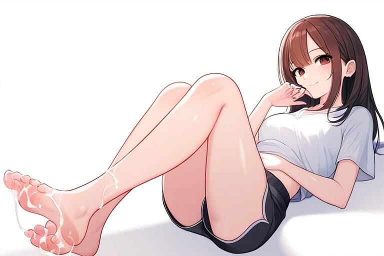 素足の綺麗な女の子の足をオカズにシコる〜変態。ヘンタイ。へんたーい〜