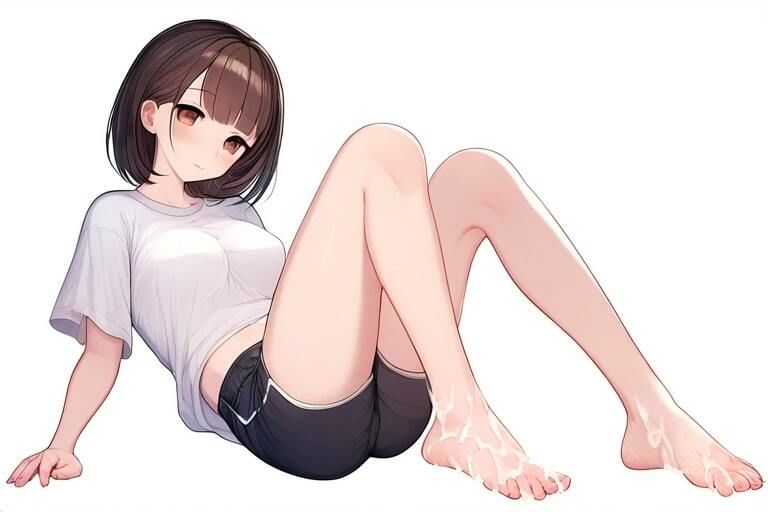 素足の綺麗な女の子の足をオカズにシコる〜変態。ヘンタイ。へんたーい〜