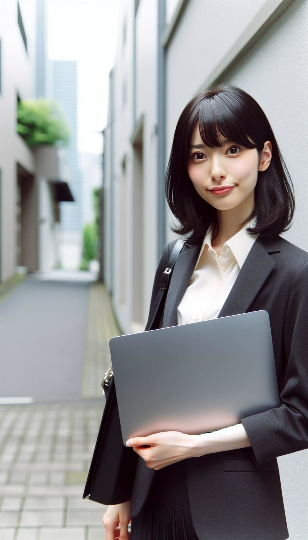 サンプル画像2:AI美女 黒髪オフィス女子と秘密のお付き合い(おーたむ) [d_444253]