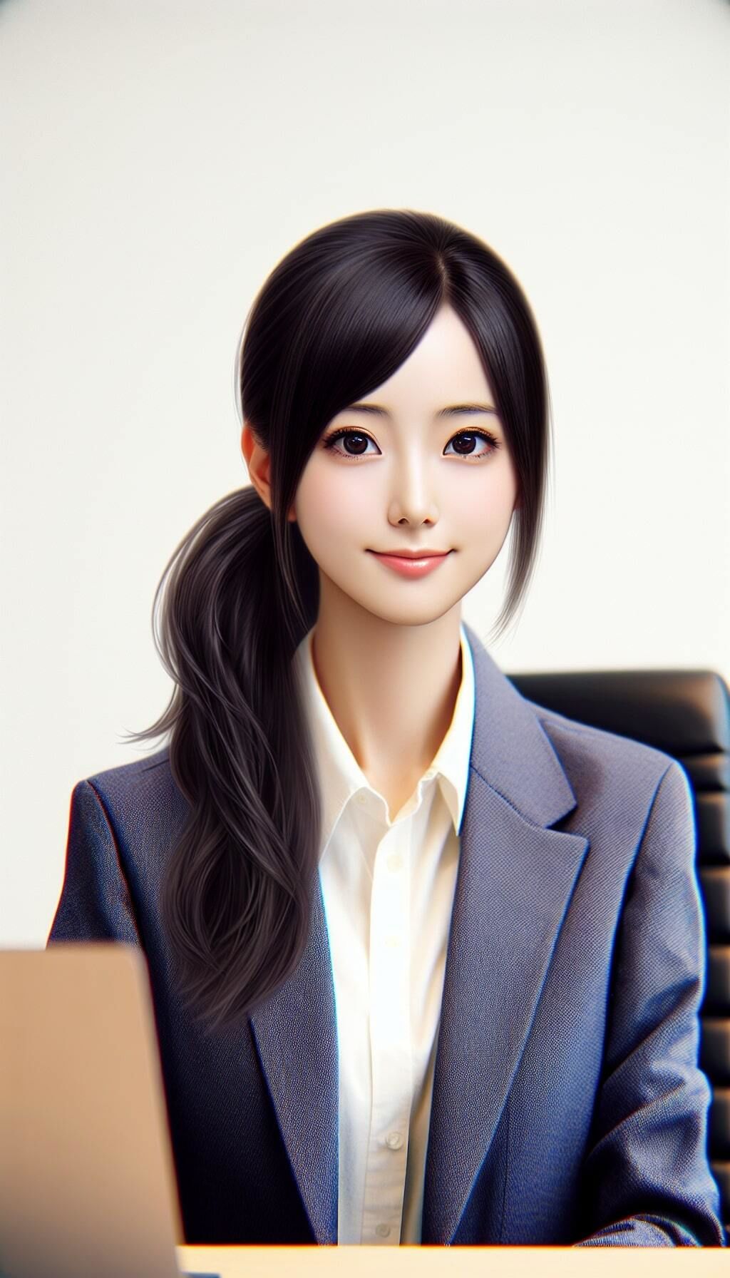 サンプル画像3:AI美女 黒髪オフィス女子と秘密のお付き合い(おーたむ) [d_444253]