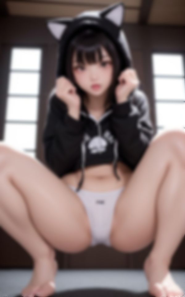 サンプル画像4:パパ活で荒稼ぎする淫乱猫耳ロリカワ痴女画像集(魅せるAI社) [d_444360]