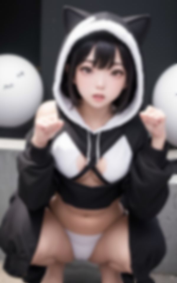 サンプル画像6:パパ活で荒稼ぎする淫乱猫耳ロリカワ痴女画像集(魅せるAI社) [d_444360]