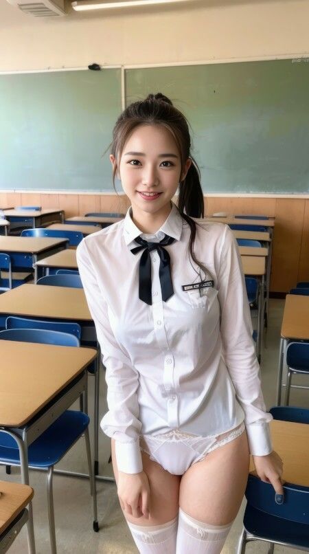 サンプル画像1:AI生成 大人のセーラー服コスプレ 大胆すぎるJKスタイル Vol.1(美伝プロジェクト) [d_444434]